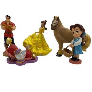 Disney Beauty & the Beast Figure Toy Lot of 5 Toys Belle Gaston Philippe Sulton